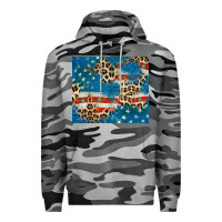 Slate Camo leopard glitter american flag Premium Hoodie - CowGirlArtShop