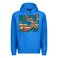 True Royal leopard glitter american flag Premium Hoodie - CowGirlArtShop