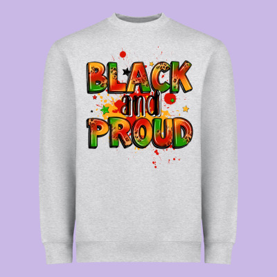 Black And Proud Heavyweight Sweatshirt Designed By Lillyallendesigns