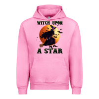 Fuchsia Pink witch upon a star Urban Hoodie - BundleAndBundleShop