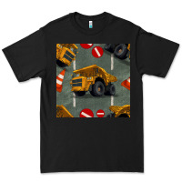 Black dump truck seamles pattern Premium Tee - BundleAndBundleShop