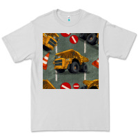 Dove Grey dump truck seamles pattern Premium Tee - BundleAndBundleShop