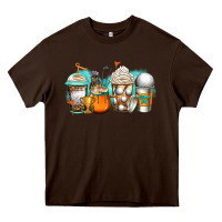 Chocolate Brown golf coffee cups Heavy Core Tee - Jasminsmagicworld