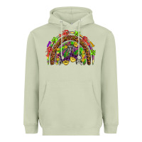 Matcha Mardi Gras rainbow Heavyweight Hoodie - HowdyJamesFarm