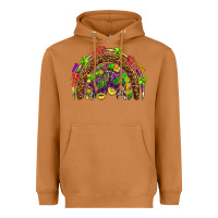 Meerkat Mardi Gras rainbow Heavyweight Hoodie - HowdyJamesFarm