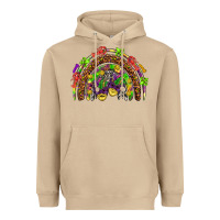 Mushroom Mardi Gras rainbow Heavyweight Hoodie - HowdyJamesFarm