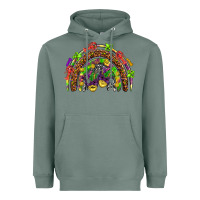 Sage Mardi Gras rainbow Heavyweight Hoodie - HowdyJamesFarm