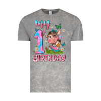Cloud Rock my 1 st birthday with little cute cow Vintage Tee - NancyCooperArtShop