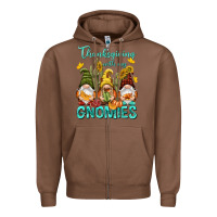 Chestnut Thanksgiving With My Gnomes Zipper Hoodie - NancyCooperArtShop