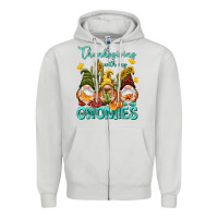 Dove Grey Thanksgiving With My Gnomes Zipper Hoodie - NancyCooperArtShop