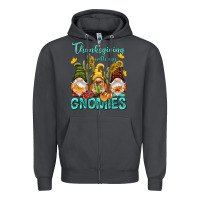 Smoke Thanksgiving With My Gnomes Zipper Hoodie - NancyCooperArtShop