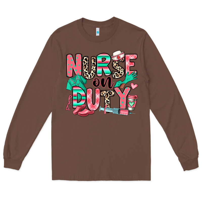 Nurse On Duty Long Sleeve Tee by RanaPortraitStore | Teevron