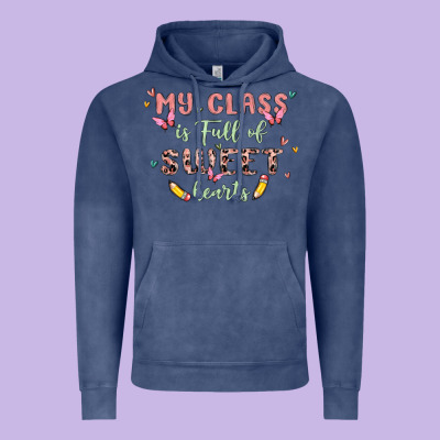 My Class Is Full Of Sweet Hearts Vintage Hoodie Designed By Maliassmallbusiness