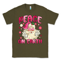 Army Green peace on earth Classic Tee - MaliasSmallBusiness