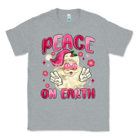 Heather Grey peace on earth Classic Tee - MaliasSmallBusiness