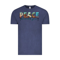 Vintage Denim peace be with you cross Vintage Tee - NancyCooperArtShop