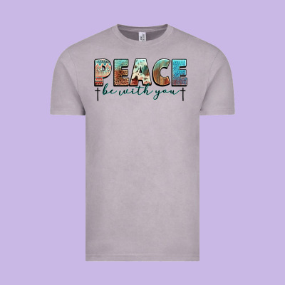 Peace Be With You Cross Vintage Tee Designed By Nancycooperartshop