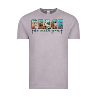 Vintage Zinc peace be with you cross Vintage Tee - NancyCooperArtShop
