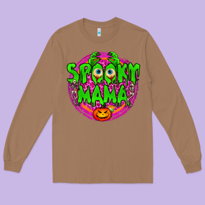 Spooky Mama Long Sleeve Tee Designed By Bundleandbundleshop
