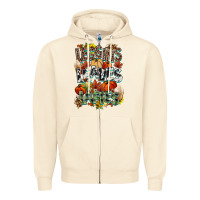 Sandshell Leaves lattes Fall pumpkin Zipper Hoodie - NancyCooperArtShop