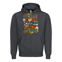 Smoke Leaves lattes Fall pumpkin Zipper Hoodie - NancyCooperArtShop