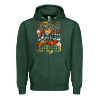 Sports Green Leaves lattes Fall pumpkin Zipper Hoodie - NancyCooperArtShop