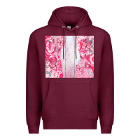 Burgundy custom name  breast cancer Premium Hoodie - CowGirlArtShop