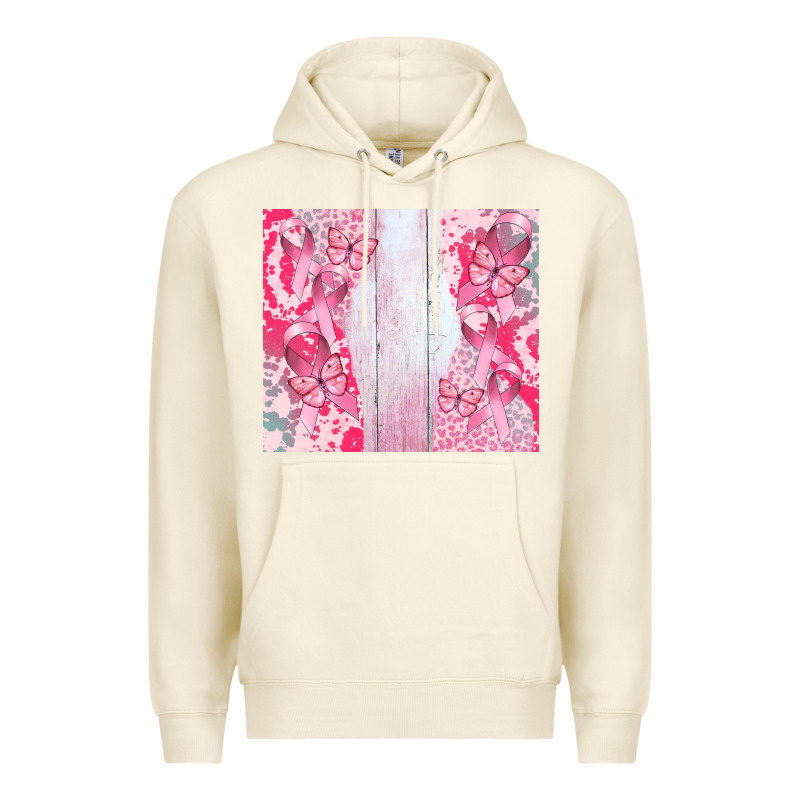 Custom Name  Breast Cancer Premium Hoodie by CowGirlArtShop | Teevron