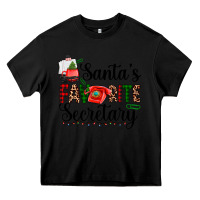 Black santa's favorite secretary Heavy Core Tee - AdoDesignShop
