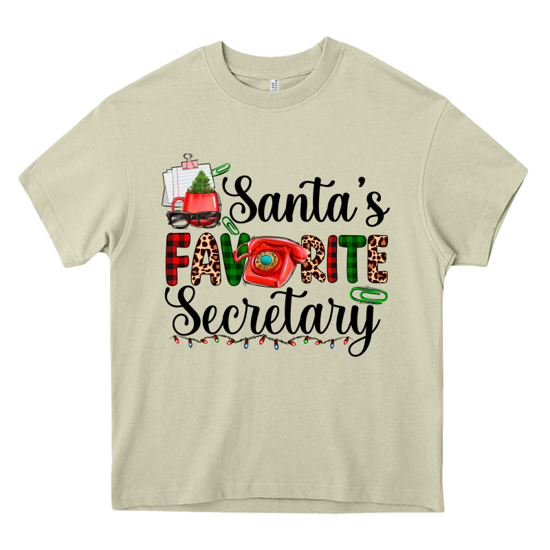 Santa's Favorite Secretary Heavy Core Tee by AdoDesignShop | Teevron