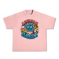 Salmon American honey smiley Urban Heavy Tee - NancyCooperArtShop