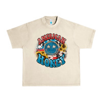 Sandshell American honey smiley Urban Heavy Tee - NancyCooperArtShop