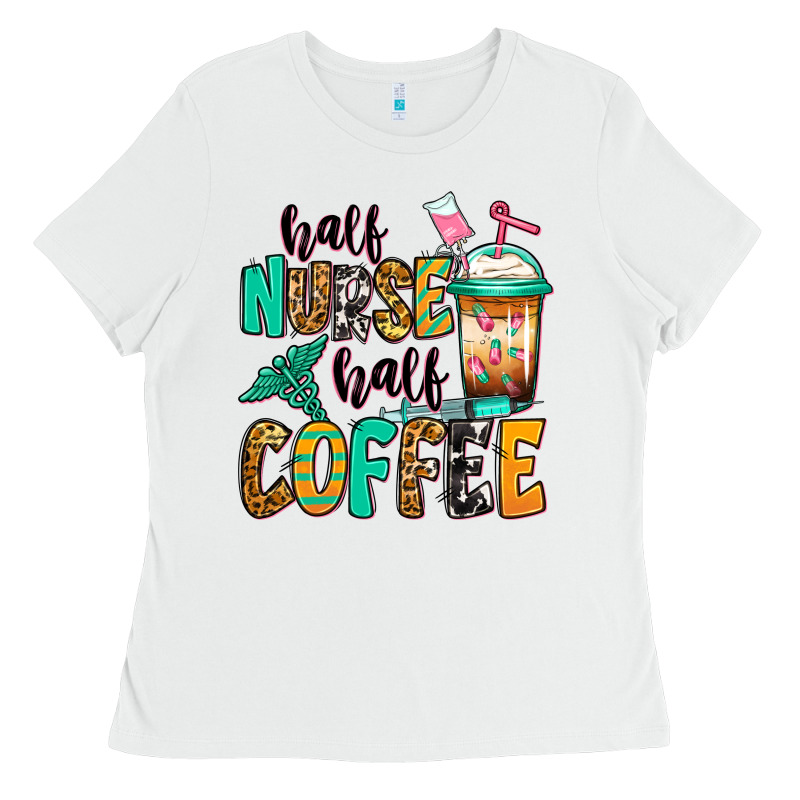 Half Nurse Half Coffee Ladies Tee by Jasminsmagicworld | Teevron