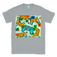 Heather Grey gaming controller Classic Tee - JahusDesignShop