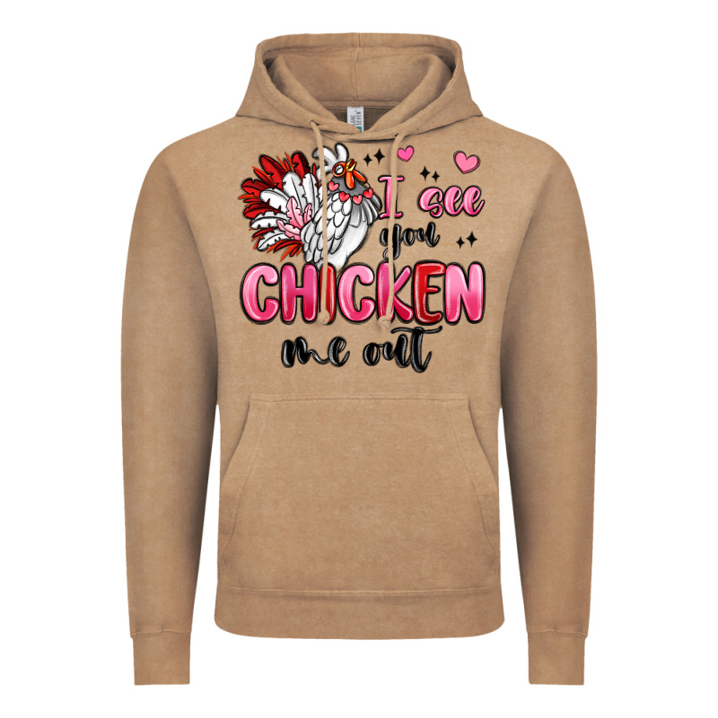 I See You Chicken Out Vintage Hoodie by MaliasSmallBusiness | Teevron
