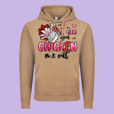 I See You Chicken Out Vintage Hoodie Designed By Maliassmallbusiness