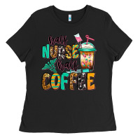 Black half nurse half coffee Ladies Tee - Jasminsmagicworld
