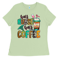 Matcha half nurse half coffee Ladies Tee - Jasminsmagicworld