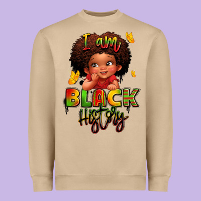 I Am Black History Juneteenth Heavyweight Sweatshirt Designed By Lillyallendesigns