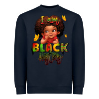 Navy i am black history juneteenth Heavyweight Sweatshirt - LillyAllenDesigns