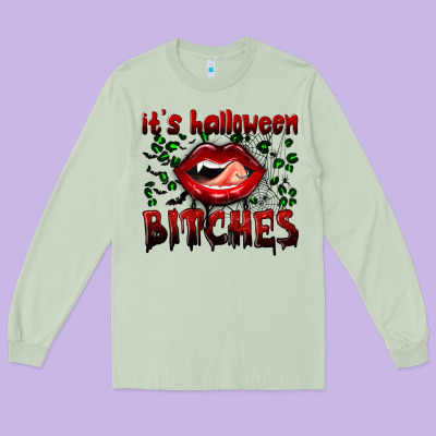 It's Halloween Bitches Long Sleeve Tee Designed By Bundleandbundleshop