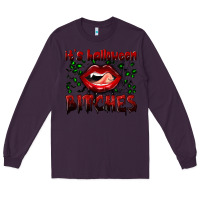 Plum it's halloween bitches Long Sleeve Tee - BundleAndBundleShop