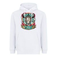 White Mom Bull Skull Mother's Day Heavyweight Hoodie - CowGirlArtShop