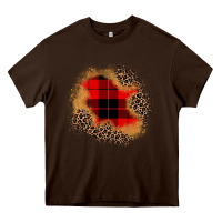 Chocolate Brown christmas patch Heavy Core Tee - JahusDesignShop