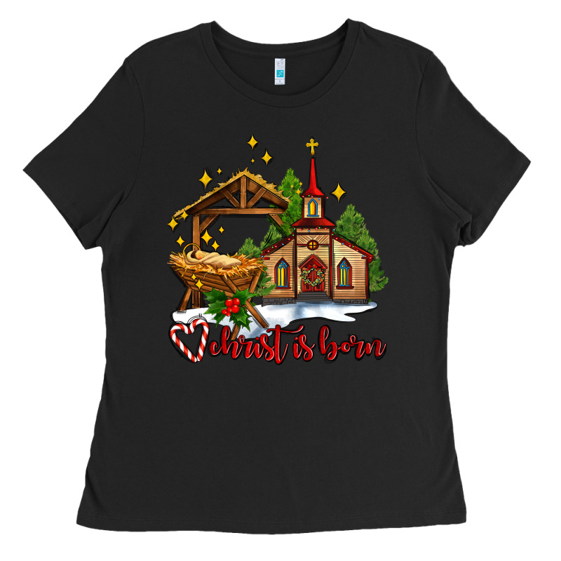 The Church  Chrıst Is Born Ladies Tee by AdoDesignShop | Teevron