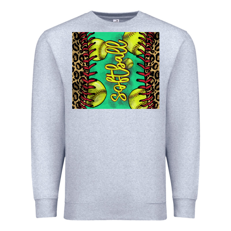 Softball Leopard Tumbler Premium Sweatshirt by HowdyJamesFarm | Teevron