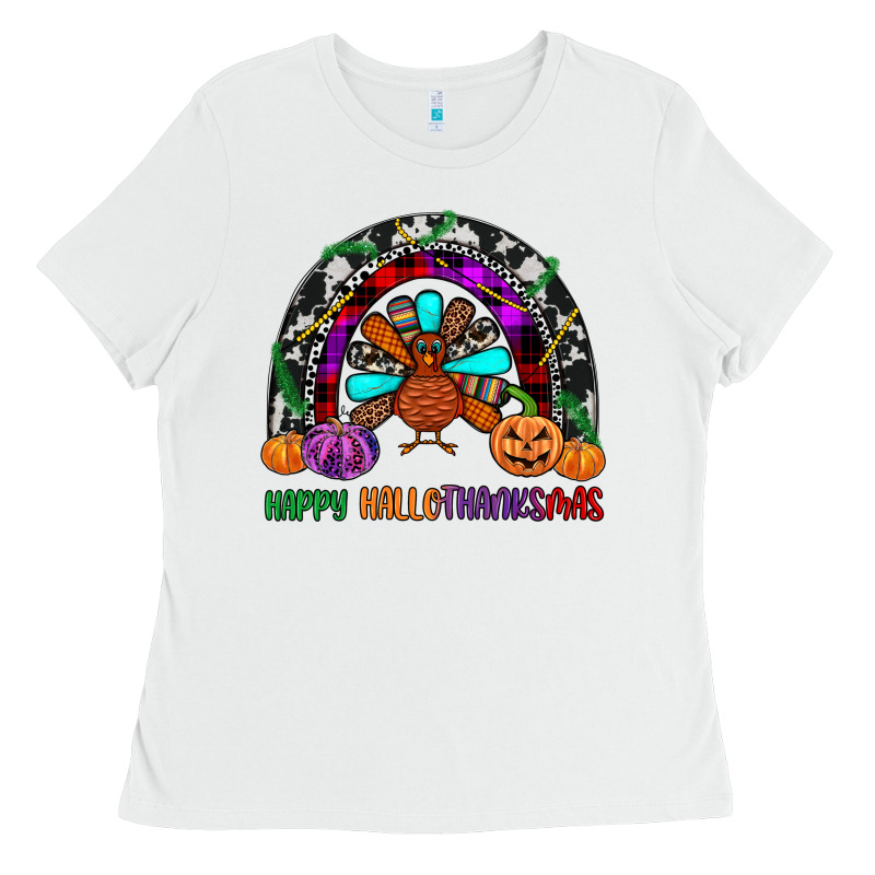 Happy Hallothanksmas Ladies Tee by JahusDesignShop | Teevron