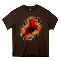 Chocolate Brown christmas patch Heavy Core Tee - JahusDesignShop