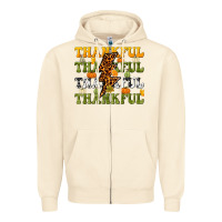 Sandshell Thankful Thankful Thankful Zipper Hoodie - NancyCooperArtShop