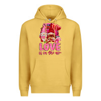 Antique Gold Love is in the air with gnomies Valentine's Day Premium Hoodie - HowdyJamesFarm